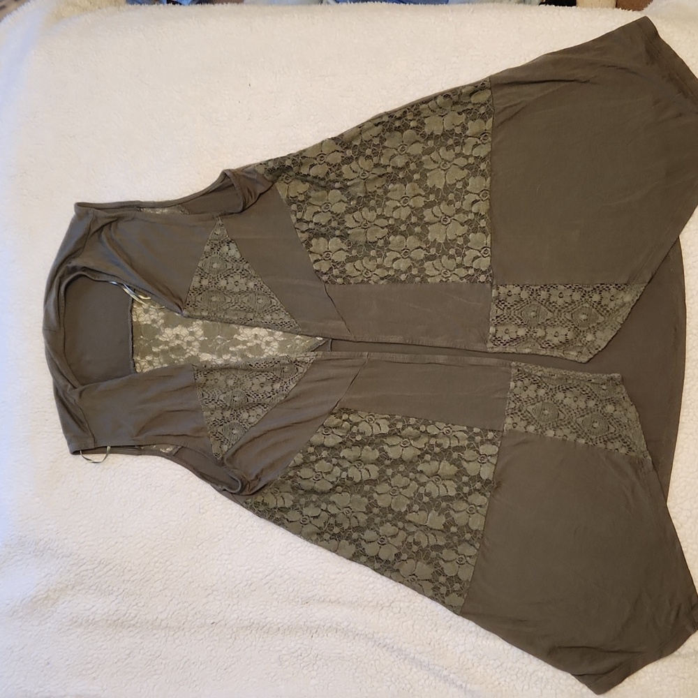 Sleeveless Lace Cut-Out Cover Up